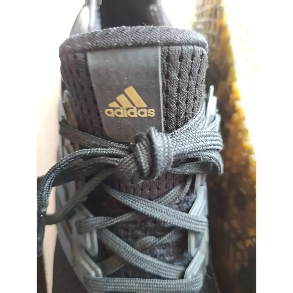 Adidas Ultra 4D Shoes Mens Size 12 Black Gold Running Athletic Sneakers
